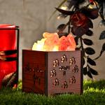 Guru Ji Blessing Himalayan Rock Salt Wooden Basket Lamp | Blessings & Devotion