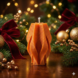 Amber Origami Glow Candle
