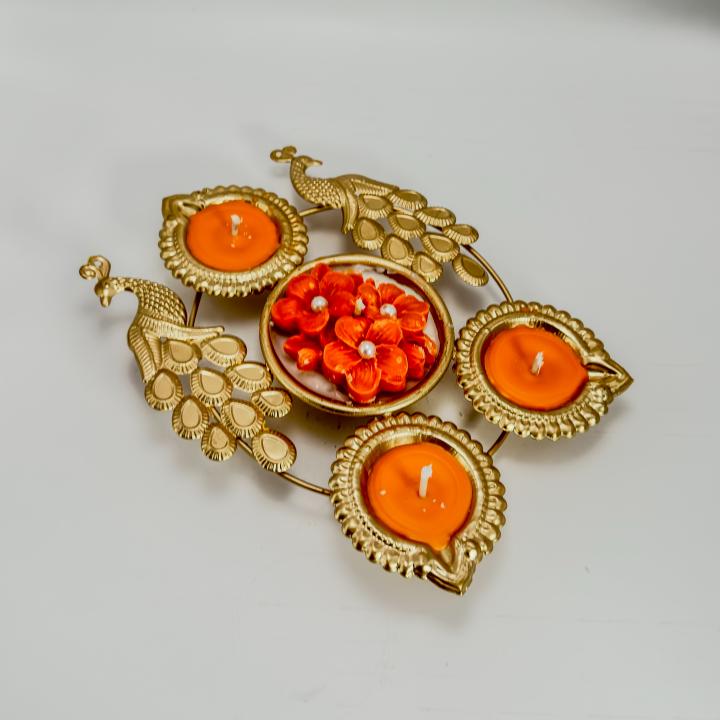 Royal Peacock Candle | Majestic Light