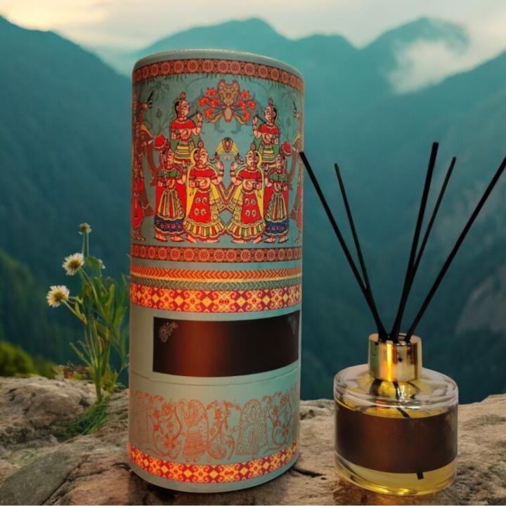 Iris Cocoa Reed Diffuser Set | Elegance & Warmth