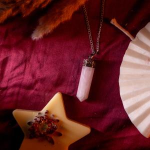 Rose Quartz Pencil Pendant | Focused Love Point