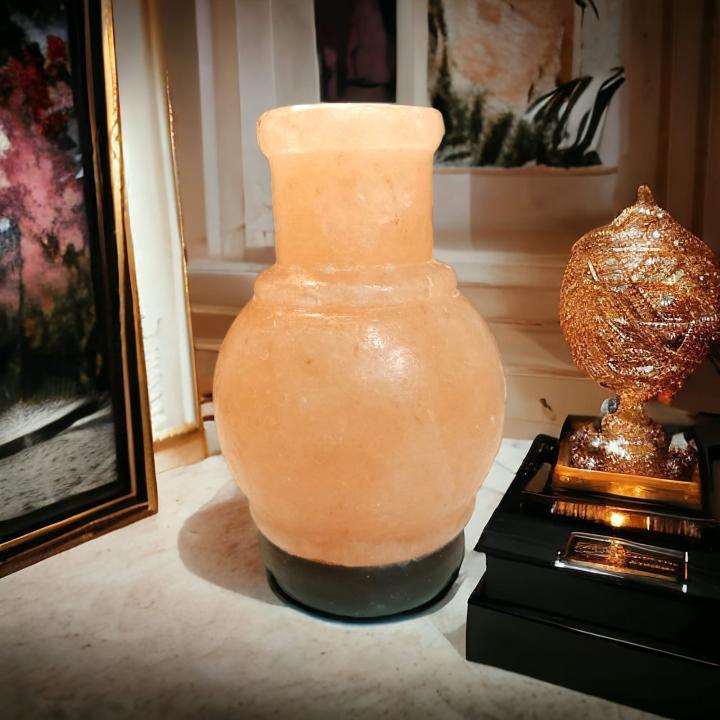 Surahi Shaped Himalayan Rock Salt Crafted Lamp | Nurture & Abundance