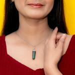 Green Jade Pencil Pendant | Stone of Harmony