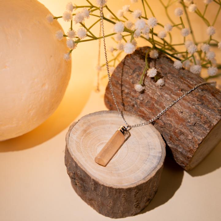 Orange Selenite Pendant | Warm Glow Energy