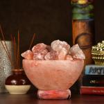 Fire Bowl Himalayan Rock Salt Crafted Lamp | Energy & Warmth