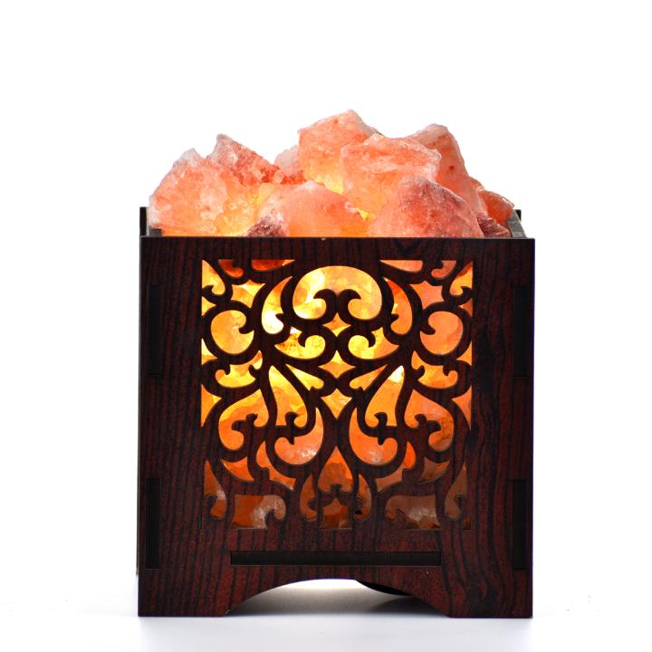 Contempary Himalayan Rock Salt Basket Lamp | Aesthetic & Decor