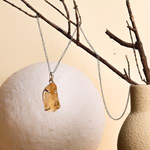 Citrine Raw Pendant | Natural Stone of Abundance