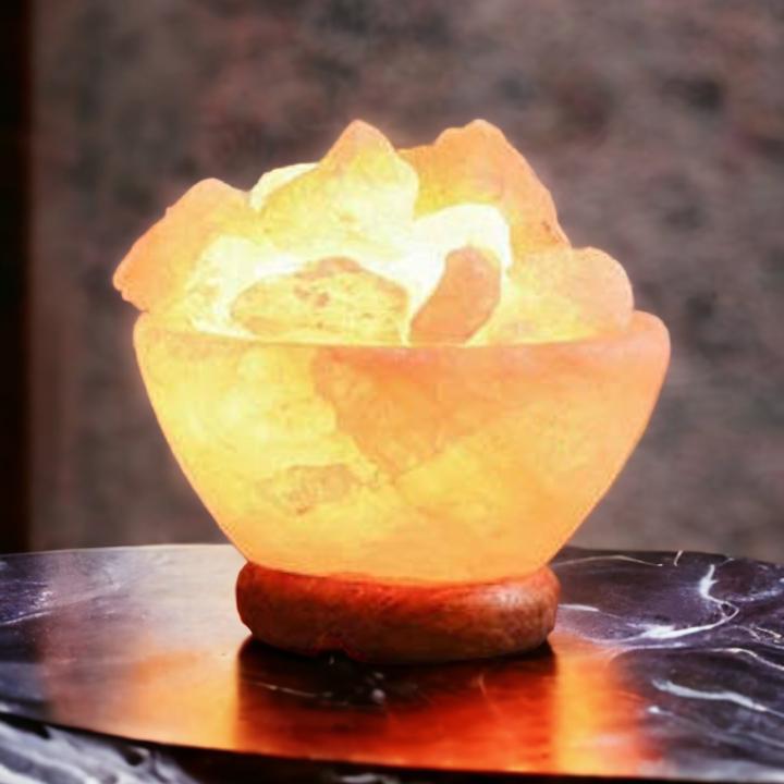 Fire Bowl Himalayan Rock Salt Crafted Lamp | Energy & Warmth