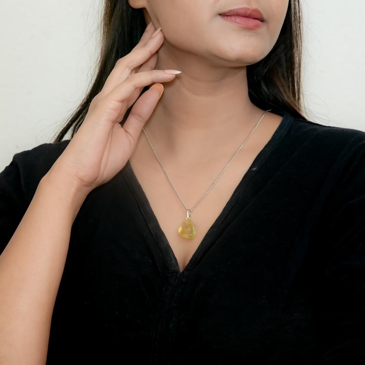 Citrine Tumble Pendant | Gentle Abundance