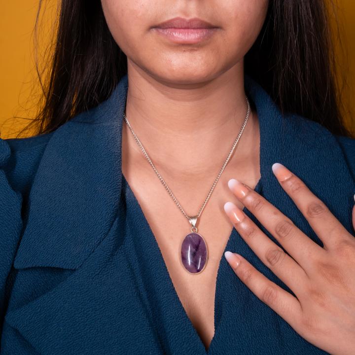 Amethyst Oval Pendant | Focus & Tranquility
