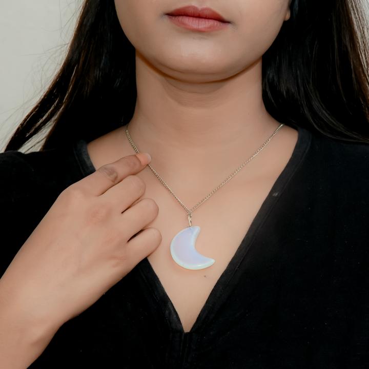Opalite Moon Pendant | Lunar Light Energy