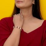 Rudraksha and Clear Quartz Bracelet | Clarity & Energy