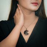 Amethyst Moon Pendant | Intuition & Serenity Moon