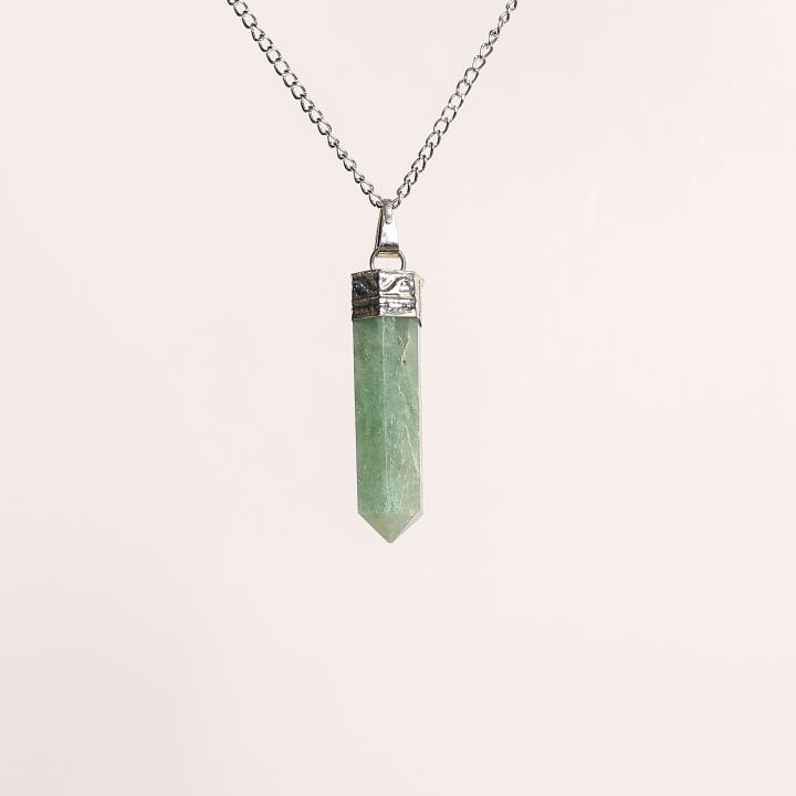 Green Aventurine Pencil Pendant | Focused Growth
