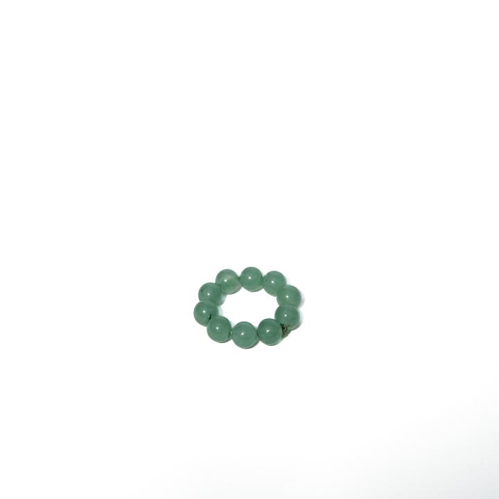 Green Aventurine Beads Ring | Prosperity & Luck