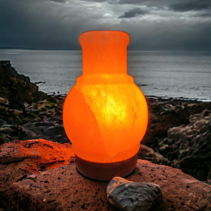 Surahi Shaped Himalayan Rock Salt Crafted Lamp | Nurture & Abundance