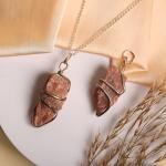 Red Jasper Raw Pendant Wire Wrapped | Natural Vitality Shield