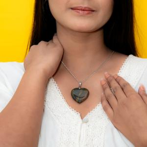 Bloodstone Heart Pendant | Heart of Courage