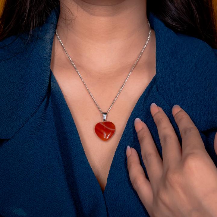 Carnelian Heart Pendant | Heart of Passion
