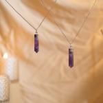 Amethyst Pencil Pendant | Energy Focus Point