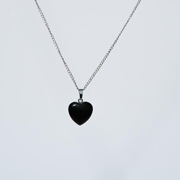 Black Tourmaline Heart Pendant | Heart of Protection