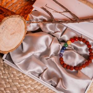 Rudraksha 7 chakra Bracelet | Spiritual Protection