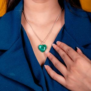 Malachite Heart Pendant | Heart of Transformation