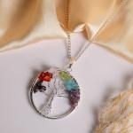 7 Chakra Tree of Life Round Pendant | Balanced Energy Wearable