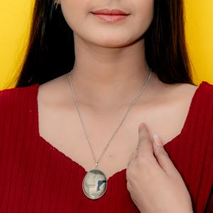 Pyrite Big Oval Pendant | Prosperity Oval