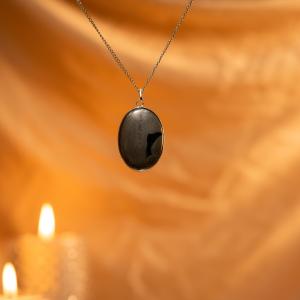 Pyrite Big Oval Pendant | Prosperity Oval