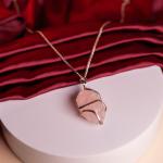Rose Quartz Raw Pendant Wire Wrapped | Natural Love Energy