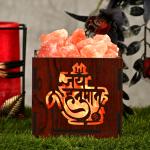 Jai Hanuman Himalayan Rock Salt Basket Lamp | Strength & Devotion