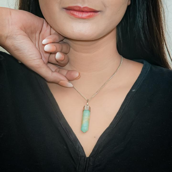 Amazonite Pencil Pendant | Calm Communication Point
