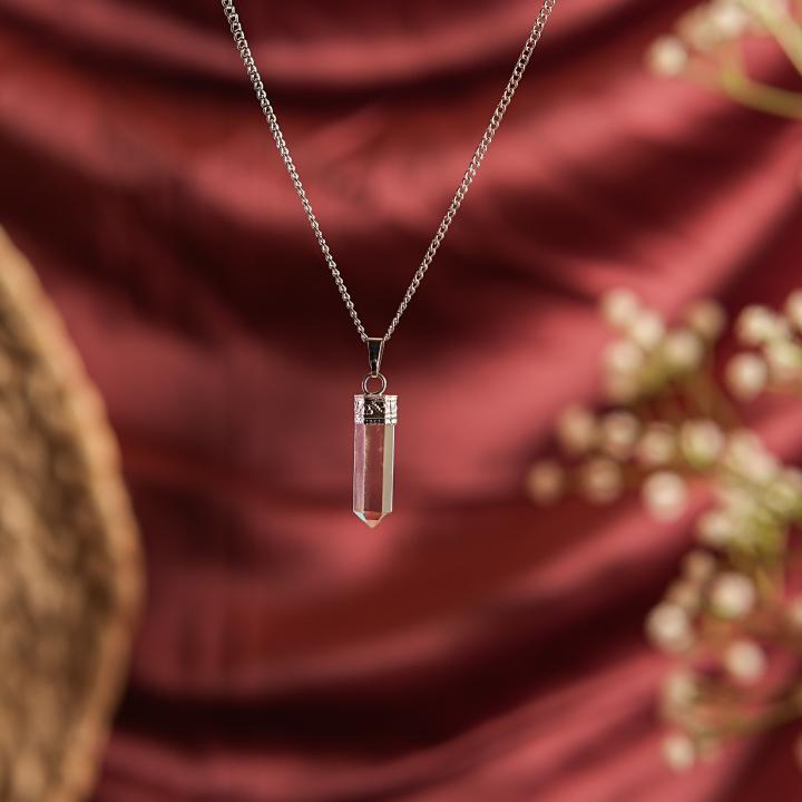Clear Quartz Pencil Pendant | Focus Amplifier