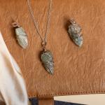 Green Aventurine Raw Pendant Wire Wrapped | Natural Luck Energy