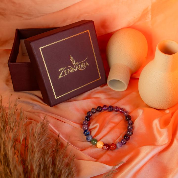 7 Chakra with Amethyst Bracelet | Intuition & Energy Alignment