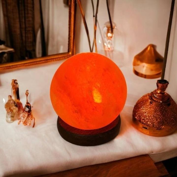 Globe Shaped Himalayan Rock Salt Crafted Lamp | Harmony & Wholeness