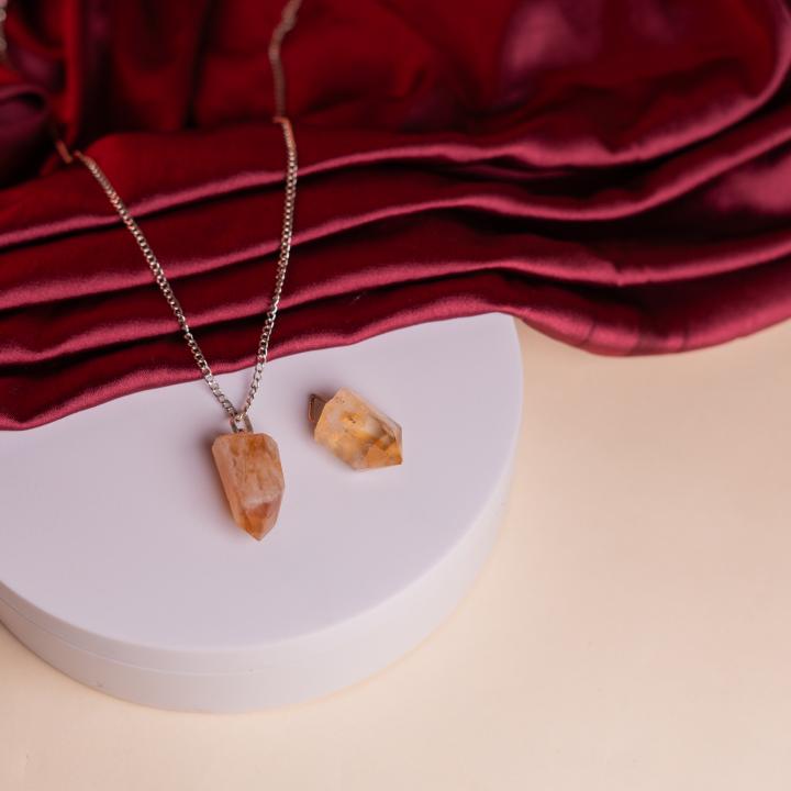 Citrine Raw Point Pendant | Focused Prosperity
