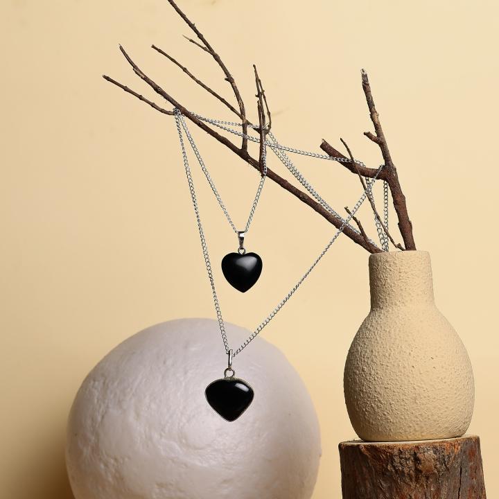 Black Tourmaline Heart Pendant | Heart of Protection