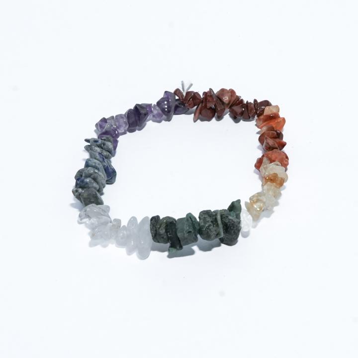 7 Chakra Chip Bracelet | Natural Flow & Healing