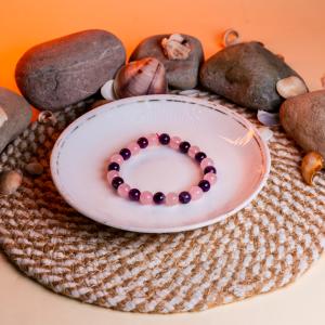 Amethyst & Rose Quartz Bracelet | Harmony & Love