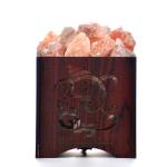 Ganesha Mantra Himalayan Rock Salt Basket Lamp | Wisdom & Prosperity