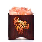 Ganesha Mantra Himalayan Rock Salt Basket Lamp | Wisdom & Prosperity