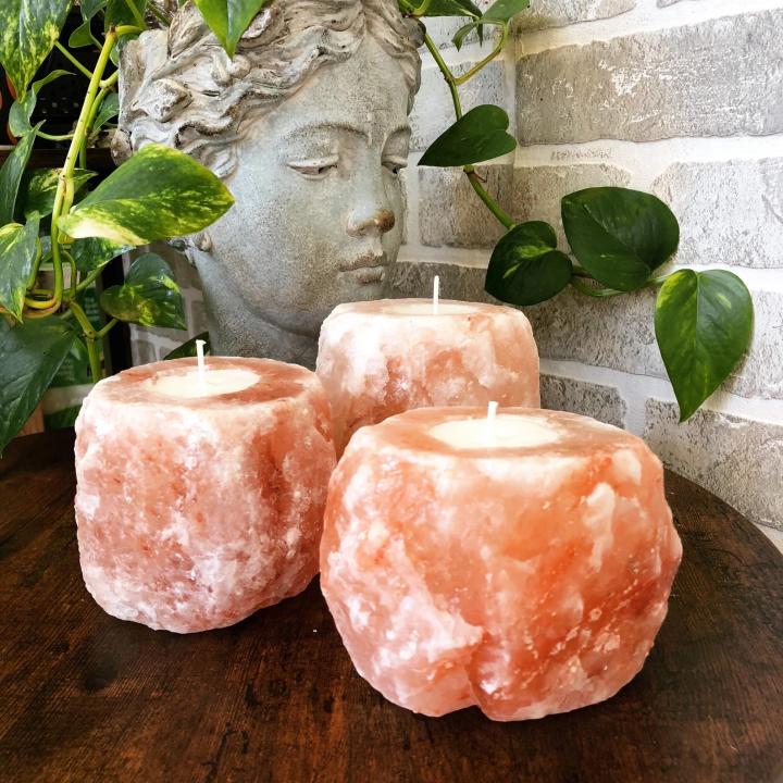 Natural Himalyan Rock Salt Candle Holder | Purity & Calm