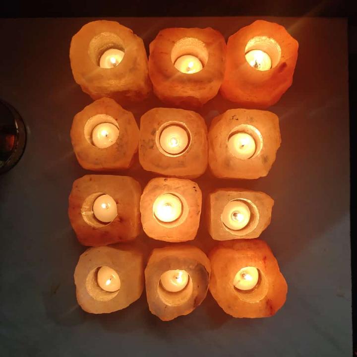Natural Himalyan Rock Salt Candle Holder | Purity & Calm