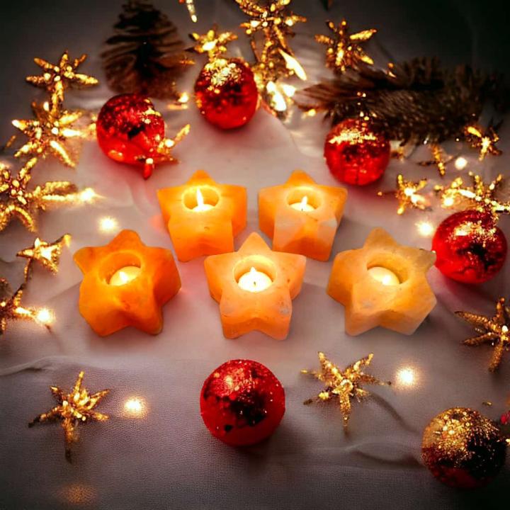 Star Shaped Himalyan Rock Salt Candle Holder | Hope & Light